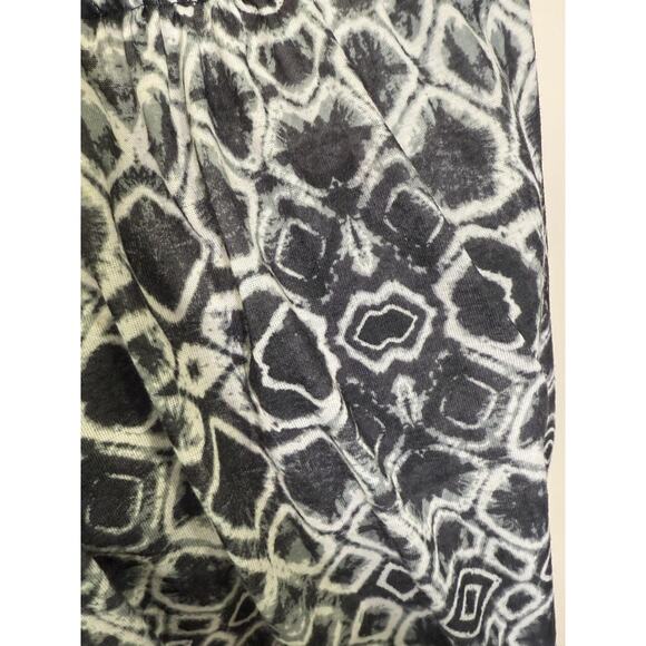 Black and White Y2K Geometric Pattern Strapless Short Sundress Beach Coverup, - Picture 3 of 10